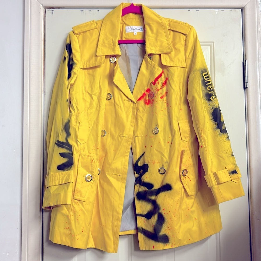 Was It Real? Calvin Klein Yellow Raincoat - Picture 2 of 5
